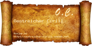 Oestreicher Cirill névjegykártya